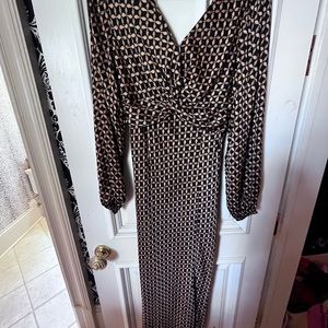 MinkPink black maxi dress with slit